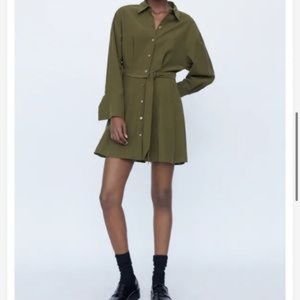 NWT Zara dark green dress